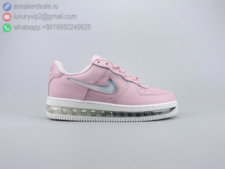NIKE AIR FORCE 1 '07 SE PRM CANDY PINK CLEAR WOMEN LEATHER SKATE SHOES
